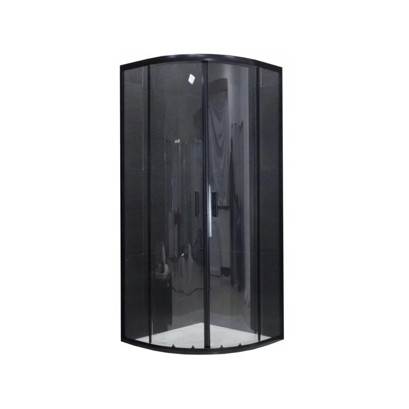 Mexen Rio kabina prysznicowa półokrągła 90 x 90 cm, transparent, czarna - 863-090-090-70-00