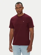 Koszulki męskie - Calvin Klein Jeans T-Shirt LV040HM265 Bordowy Regular Fit - miniaturka - grafika 1
