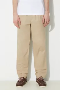 Spodnie męskie - New Balance spodnie Twill Straight Pant 30" męskie kolor beżowy proste MP41575SOT - grafika 1