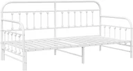Łóżka - vidaXL Łóżka i ramy łóżek Białe Metal 90 x 190 cm - miniaturka - grafika 1