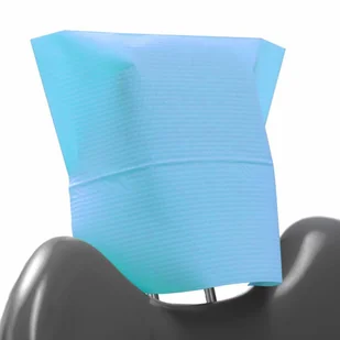 Pokrowiec na zagłówek stomatologiczny 32cm x 28cm niebieski podfoliowany 54g DentixPro 50szt - Kosmetyczne akcesoria jednorazowe - miniaturka - grafika 1