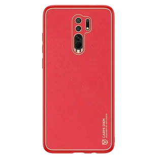Dux Ducis Yolo eleganckie etui pokrowiec ze skóry ekologicznej Xiaomi Redmi 9 Czerwony - Etui i futerały do telefonów - miniaturka - grafika 1