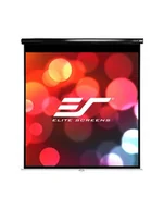 Ekrany projekcyjne - Elite Screens M99UWS1 Manual Pull Down Screen 99'' 1:1 / Diagonal 251.5cm, W 177,8cm x H 177,8cm / Black case / Dual wall - miniaturka - grafika 1