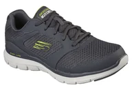 Półbuty męskie - SKECHERS GRAFITOWE MĘSKIE BUTY SPORTOWE Flex Advantage 4.0 44 - miniaturka - grafika 1