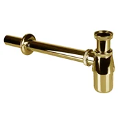 Syfony - GERMANLINE Syfon  umywalki butelkowy bez spustu GL2002 złoty - miniaturka - grafika 1