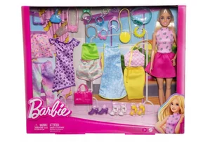 Barbie HKB07 Lalka Barbie z Zestawem Ubrań Ubranka Barbie z lalką - Lalki dla dziewczynek - miniaturka - grafika 1