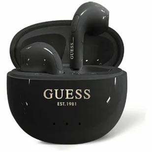 Guess Glossy Effect Egg Shape Printed Classic czarny - Słuchawki - miniaturka - grafika 1