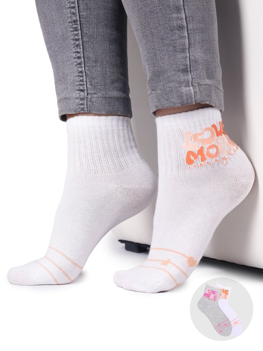 Skarpety Dziewczęce Bawełniane Love More 2Pak 35-38 Yoclub