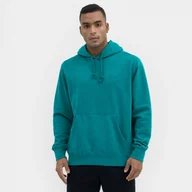 Bluzy sportowe męskie - Męska bluza dresowa nierozpinana z kapturem CHAMPION Rochester Hooded Sweatshirt - zielony - miniaturka - grafika 1