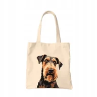 Torby męskie - TORBA shopper "Airedale Terrier" Bawełniana - miniaturka - grafika 1