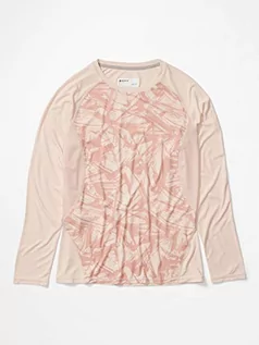 Koszulki i topy damskie - Marmot Damska koszulka z długim rękawem Crystal różowy Mandarin Mist Race Line L - grafika 1