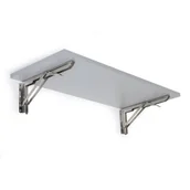 Półki do salonu - Półka składana, 800 x 320 mm, szara - miniaturka - grafika 1