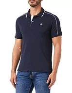 Koszulki męskie - Champion Męska koszulka polo Legacy Pique Stretch All Day Active Shirt, granatowy, L - miniaturka - grafika 1