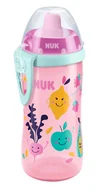 Kubki dla dzieci - NUK Kubek NIEKAPEK 300ml od 12m-cy FLEXI CUP różowy ze słomką 255410B - miniaturka - grafika 1