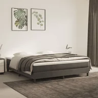 Materace - vidaXL Materac kieszeniowy, ciemnoszary, 180x200x20 cm, aksamit - miniaturka - grafika 1