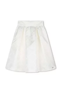 Sukienki i spódniczki dla dziewczynek - Karl Lagerfeld spódnica dziecięca kolor biały mini rozkloszowana - grafika 1