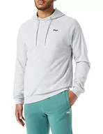 Bluzy męskie - FILA Męska bluza z kapturem raglanowa, jasnoszary melanż, XL, jasnoszary melanżowy, XL - miniaturka - grafika 1
