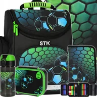 Plecaki szkolne i tornistry - Tornister Szkolny Plecak Dla Chłopca Football Piłka Nożna Duży Zestaw - miniaturka - grafika 1