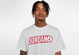 Nike Air Jordan Brand Sticker Tee White - Koszulki męskie - miniaturka - grafika 1