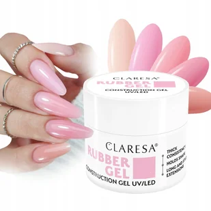 CLARESA RUBBER GEL ŻEL BUDUJĄCY KONSTRUKCYJNY TIKSOTROPIA WYBÓR KOLORU 45 g - Żele do paznokci CLARESA RUBBER GEL ŻEL BUDUJĄCY KONSTRUKCYJNY TIKSOTROPIA WYBÓR KOLORU 45 g - Żele do paznokci - miniaturka - grafika 1