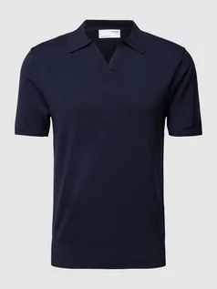 Koszulki męskie - Koszulka polo z dodatkiem wiskozy w jednolitym kolorze - grafika 1