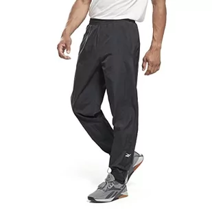 Reebok Męskie spodnie dresowe Essentials tkane, Nocna czerń, M - Spodenki męskie - miniaturka - grafika 1