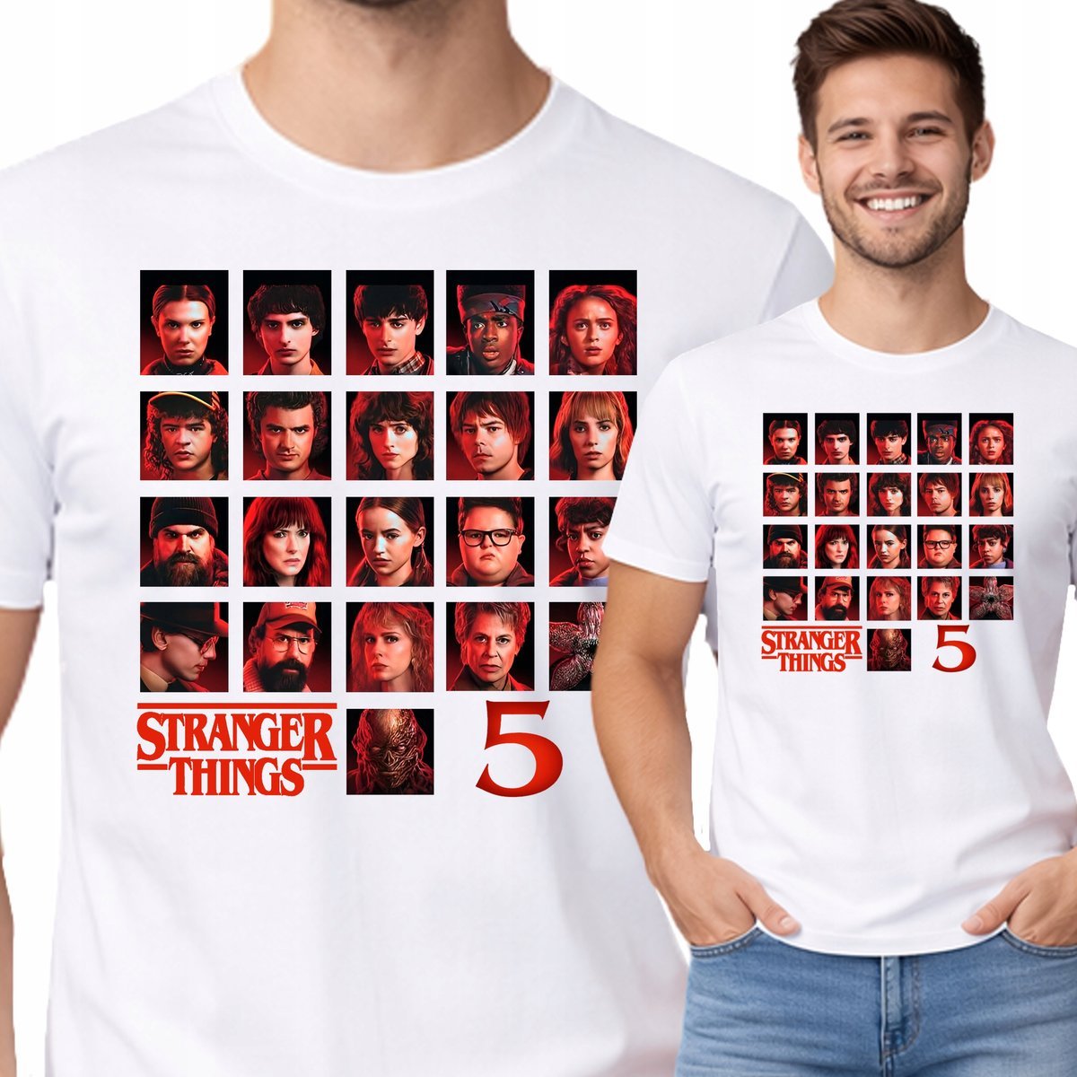 KOSZULKA MĘSKA STRANGER THINGS DLA FANA JAKOŚĆ PREMIUM S P386