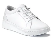 Sneakersy damskie - Buty damskie sneakersy skórzane na platformie białe Loretta Vitale 5277-37 - miniaturka - grafika 1