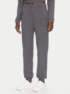 Spodnie sportowe damskie - Calvin Klein Jeans Spodnie dresowe J20J225355 Szary Regular Fit - miniaturka - grafika 1