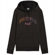 Bluzy damskie - Bluza damska Puma Ess+ Logo LAB Hoodie FL czarna 682987 01 M - miniaturka - grafika 1