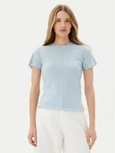Koszulki i topy damskie - Pieces T-Shirt Fia 17155480 Błękitny Regular Fit - miniaturka - grafika 1