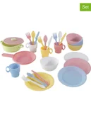 Zabawy w naśladowanie dorosłych - KidKraft 27-częściowy zestaw naczyń kuchennych - 18 m+ - miniaturka - grafika 1