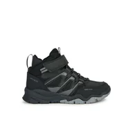 Sneakersy damskie - Dziecięce Sneakersy GEOX J MONTRACK BOY B ABX J26HBC-0FUME-C9999K – Czarny - miniaturka - grafika 1