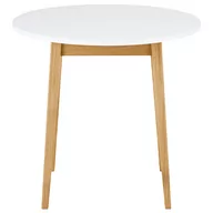 Stoły - Stół okrągły Frisk, śr. 80 cm, biały - miniaturka - grafika 1