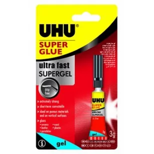 UHU Klej Super Power Gel 3g 40360 - Kleje biurowe - miniaturka - grafika 1