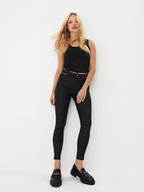 Spodnie damskie - Mohito - Spodnie skinny we wzory - szary - miniaturka - grafika 1