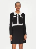 Sukienki - Morgan Sukienka dzianinowa 251-RMAVA Czarny Slim Fit - miniaturka - grafika 1