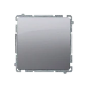 Wyłączniki światła i elektryczne - Wyłącznik schodowy BASIC bez piktogramu - inox - miniaturka - grafika 1