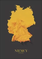 Plakaty - Niemcy mapa złota - plakat Wymiar do wyboru: 21x29,7 cm - miniaturka - grafika 1