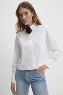 Koszule damskie - Answear Lab koszula bawełniana damska kolor biały relaxed z kołnierzykiem klasycznym - miniaturka - grafika 1