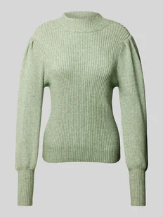 Sweter z dzianiny ze stójką model ‘KATIA’ - Swetry damskie - miniaturka - grafika 1