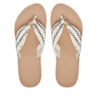 Klapki i japonki damskie - Japonki Tommy Hilfiger Th Chain Print Elevated Sandal FW0FW08519 Biały - miniaturka - grafika 1