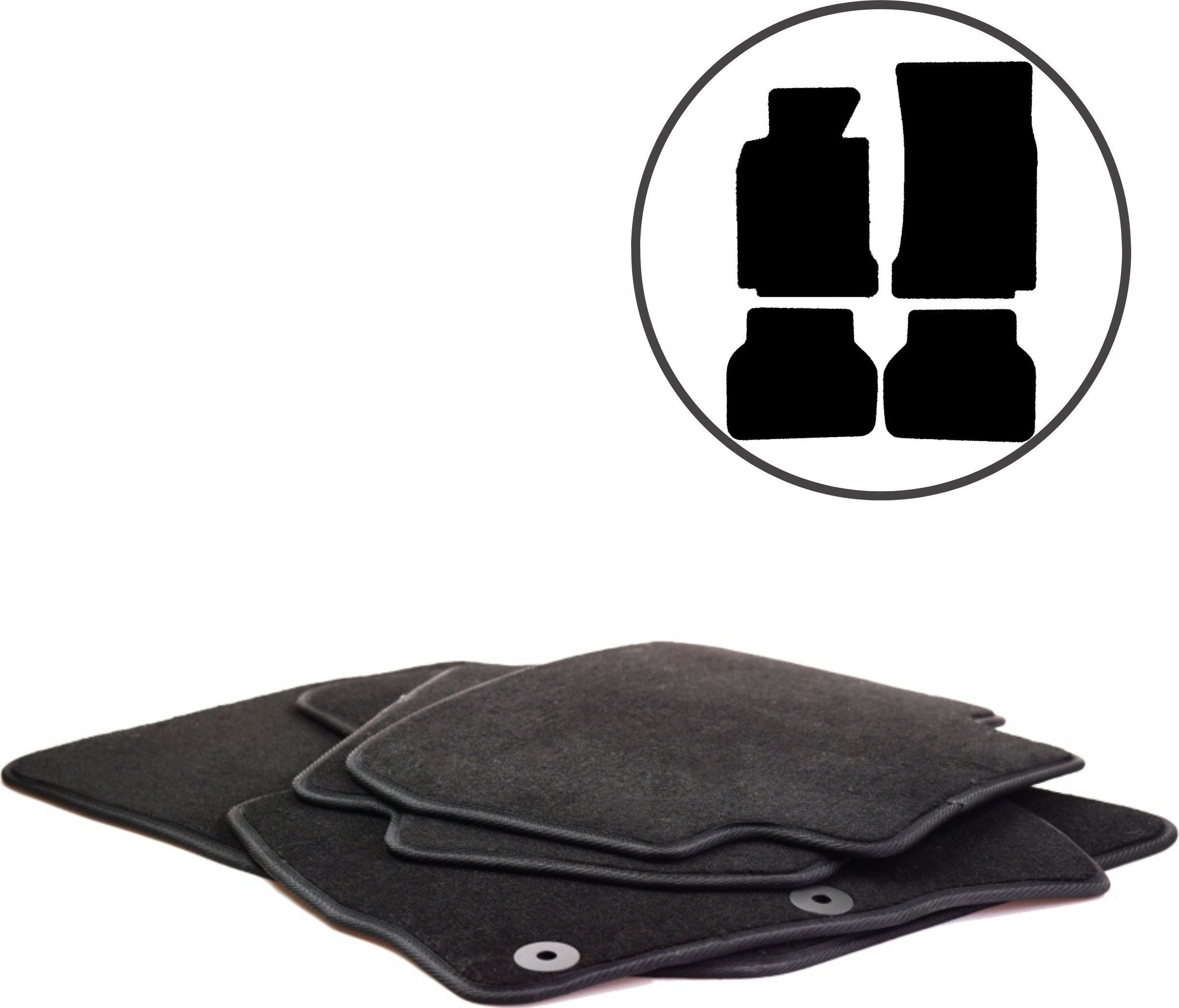 Dikel Dywaniki samochodowe welurowe 4szt BMW Seria5 E39