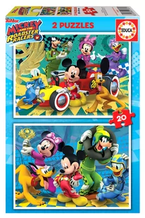 G3 Puzzle 2x20 Myszka Miki i raźni rajdowcy Nowa - Puzzle - miniaturka - grafika 1