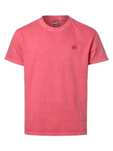 Superdry Koszulka męska Mężczyźni Bawełna wyrazisty róż jednolity, S - Koszulki męskie - miniaturka - grafika 1