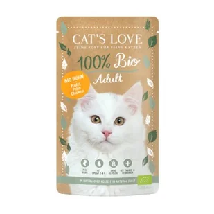 CAT'S LOVE organiczna mokra karma dla kota Adult w galaretce Kurczak 24x100 g - Mokra karma dla kotów - miniaturka - grafika 1