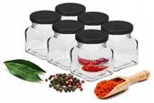 Pojemniki kuchenne - Słoiki na przyprawy z zakrętkami 6 szt 120 ml - miniaturka - grafika 1