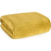 Narzuty - Narzuta Euro Welurowa wz. Sofia Musztard 200x220 - miniaturka - grafika 1