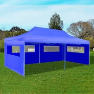 Pawilony ogrodowe - vidaXL vidaXL Namiot imprezowy, rozkładany 3 x 6 m niebieski - miniaturka - grafika 1
