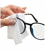 Akcesoria do okularów - Biała ściereczka do okularów mikrofibra na okulary - miniaturka - grafika 1